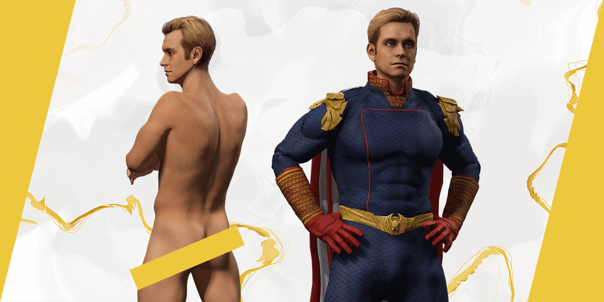 Poses Homelander 3d Character Model Superhero From The Boys Low Poly 3d Model — Stylized Cartoon 3D Character Model Fully Rigged for Blender