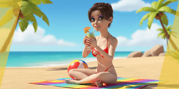 Vi Stylized Cute Girl Semi Realistic Woman — Stylized Cartoon 3D Character Model Fully Rigged for Blender