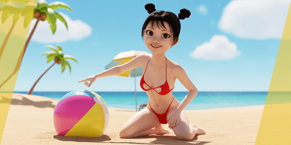 Xiii Asian Elegance Girl Woman Realtime Japanese Korean Chinese Low Poly 3d Model — Stylized Cartoon 3D Character Model Fully Rigged for Blender