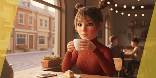 Elegance In Simplicity Stylized Semi Realistic 3d Woman Model — Stylized Cartoon 3D Character Model Fully Rigged for Blender