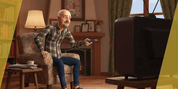 Elderly Man 3d Character — Stylized Cartoon 3D Character Model Fully Rigged for Blender