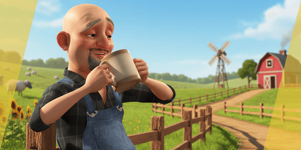 Country Man Character — Stylized Cartoon 3D Character Model Fully Rigged for Blender