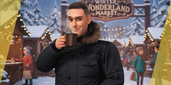 Man In Winter Outfit — Stylized Cartoon 3D Character Model Fully Rigged for Blender