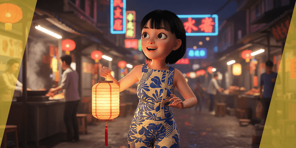 Pretty Girl — Stylized Cartoon 3D Character Model Fully Rigged for Blender