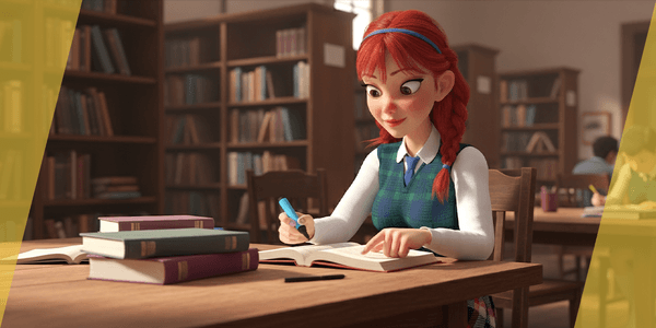 School Girl Uniform Suit — Stylized Cartoon 3D Character Model Fully Rigged for Blender