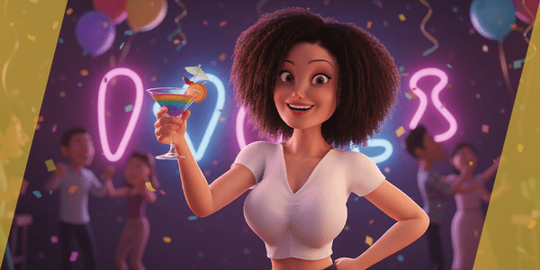 Modern Style Girl With Short Curly Hair — Stylized Cartoon 3D Character Model Fully Rigged for Blender