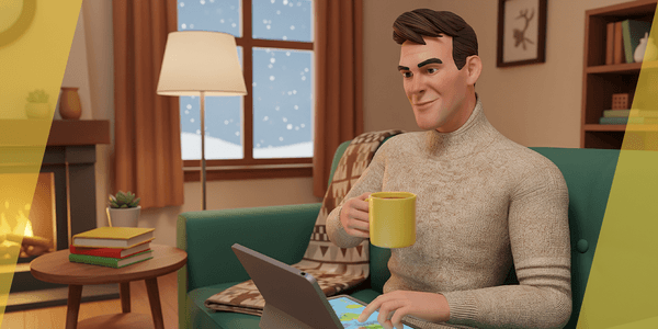Stylized Confident Male In Sweater — Stylized Cartoon 3D Character Model Fully Rigged for Blender
