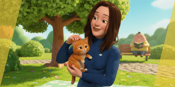 Toon Character Woman With Sweater — Stylized Cartoon 3D Character Model Fully Rigged for Blender