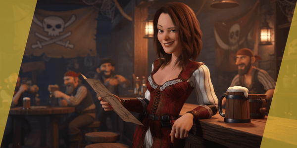 Pirate Stylized Female Hero Medieval Warrior In Fantasy Costume — Stylized Cartoon 3D Character Model Fully Rigged for Blender