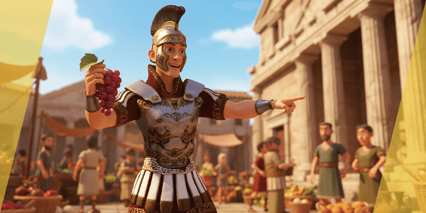 Cartoon Roman Soldier In Armor With Battle Outfit — Stylized Cartoon 3D Character Model Fully Rigged for Blender