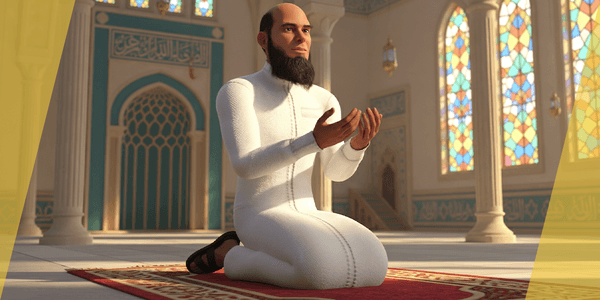 Cartoon Imam Spiritual Leader Muslim Religious — Stylized Cartoon 3D Character Model Fully Rigged for Blender