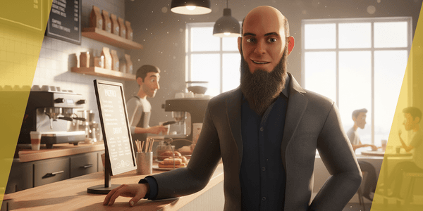 Modern Muslim Leader Stylized Businessman — Stylized Cartoon 3D Character Model Fully Rigged for Blender