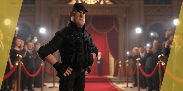 Security Guard Agent Policeman — Stylized Cartoon 3D Character Model Fully Rigged for Blender