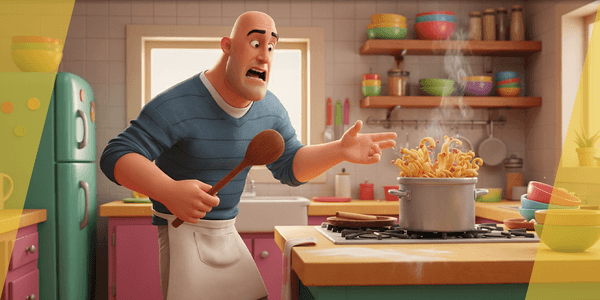 Bald Man Wears Sweater Casual Look — Stylized Cartoon 3D Character Model Fully Rigged for Blender