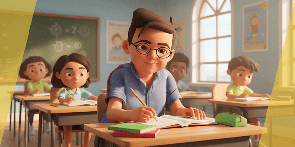 Cartoon Smart Boy With Glasses Cute Stylized Kid — Stylized Cartoon 3D Character Model Fully Rigged for Blender