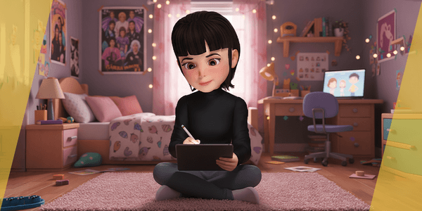 Charming Stylized Cartoon Toon Girl Rigged Character — Stylized Cartoon 3D Character Model Fully Rigged for Blender