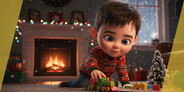 Christmas Sweater Toon Kids 3d Holiday Character — Stylized Cartoon 3D Character Model Fully Rigged for Blender